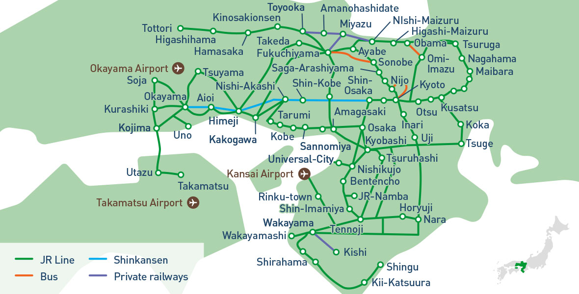 Pass pour toute la région du Kansai