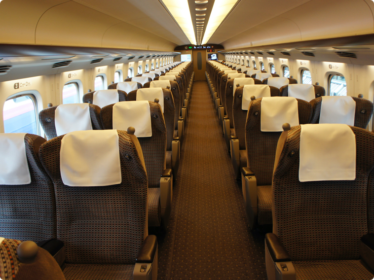 Green car interior