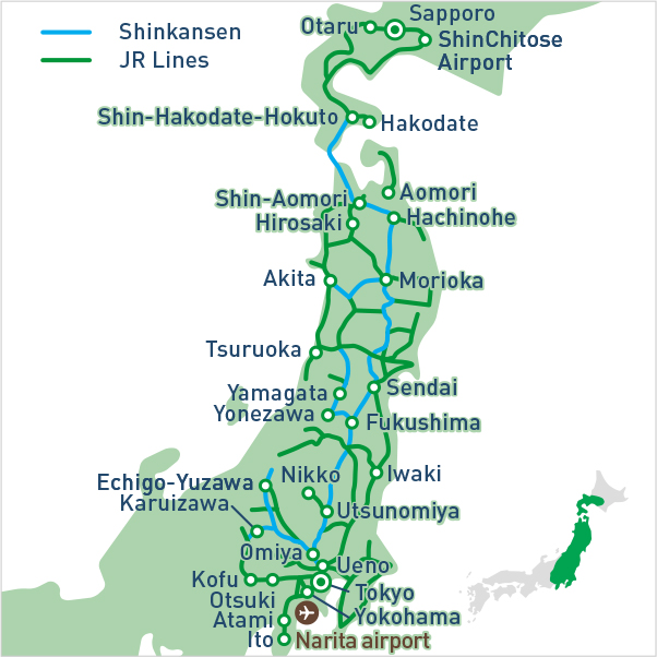 Pase para el ferrocarril JR East-South Hokkaido