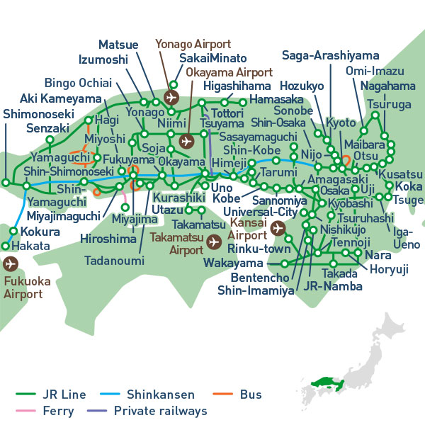 Pass pour la région de Sanyo-San'in